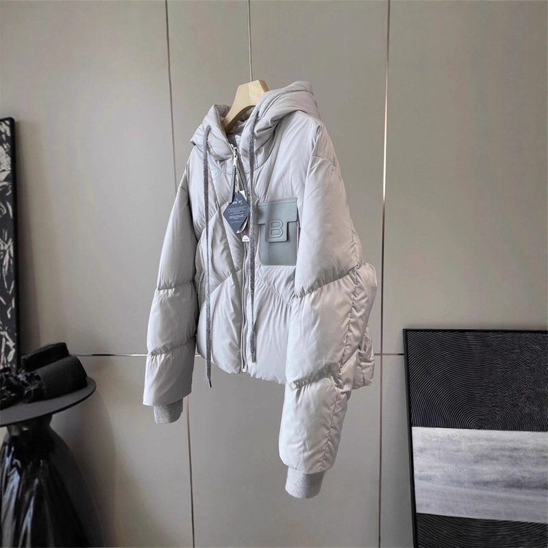 Heavy Weight! Italian Luxury! ~Japan's Toray Gram~Chao Fine Nylon Filled Liqiao White Goose Goatskin and down Jacket