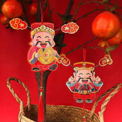 God of Wealth Magnetic Refrigerator Magnets Orange Tree Creative High-end Pendants Wholesale God of Wealth Magnetic Refrigerator Magnets