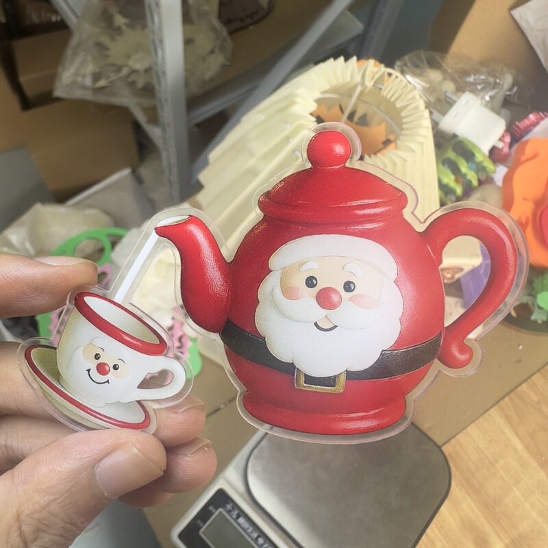 Christmas Teapot Ornament跨境茶壶圣诞节装饰品圣诞树装饰挂饰|undefined