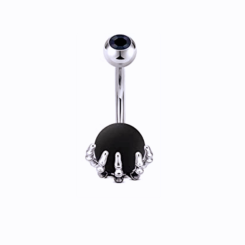 Neu eingetroffen: Totenkopf-Piercing mit Handgriff, runder Bohrer, verschiedene Farben, Bauchnabelpiercing, türkisfarbene Proteinkugel_voghion.com