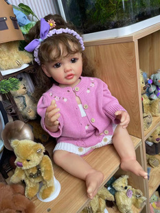 55cm Fully Glued, Bathable, Hand-Painted, Implanted Hair Artificial Doll with Veins, Birthday Gift