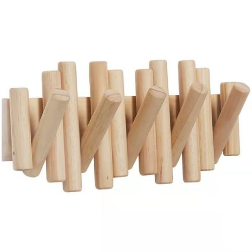 z% Nordic solid wood coat rack wall hanging coat hanger entrance hall coat hook floor-standing vertical wall hanging without nails