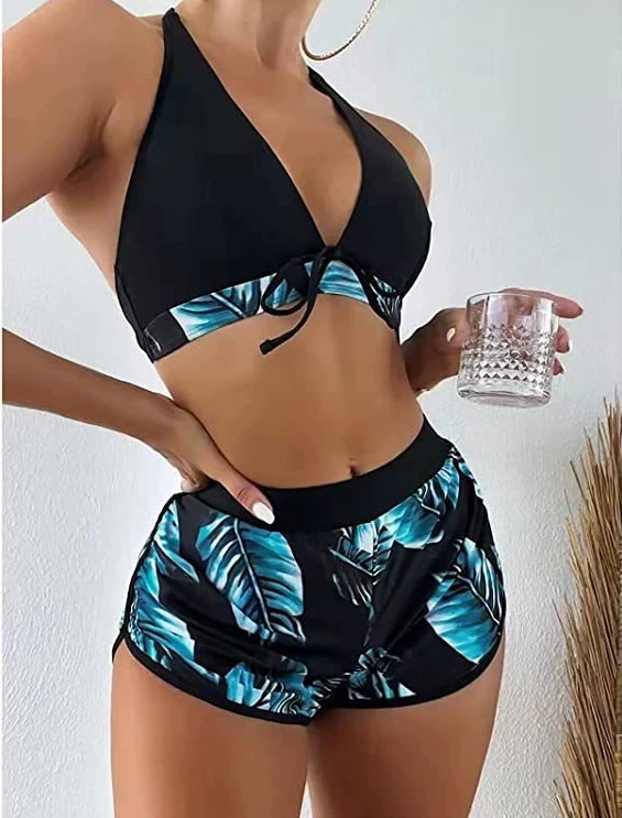 Раздельные шорты, купальник, 2023, европейский стиль, AliExpress