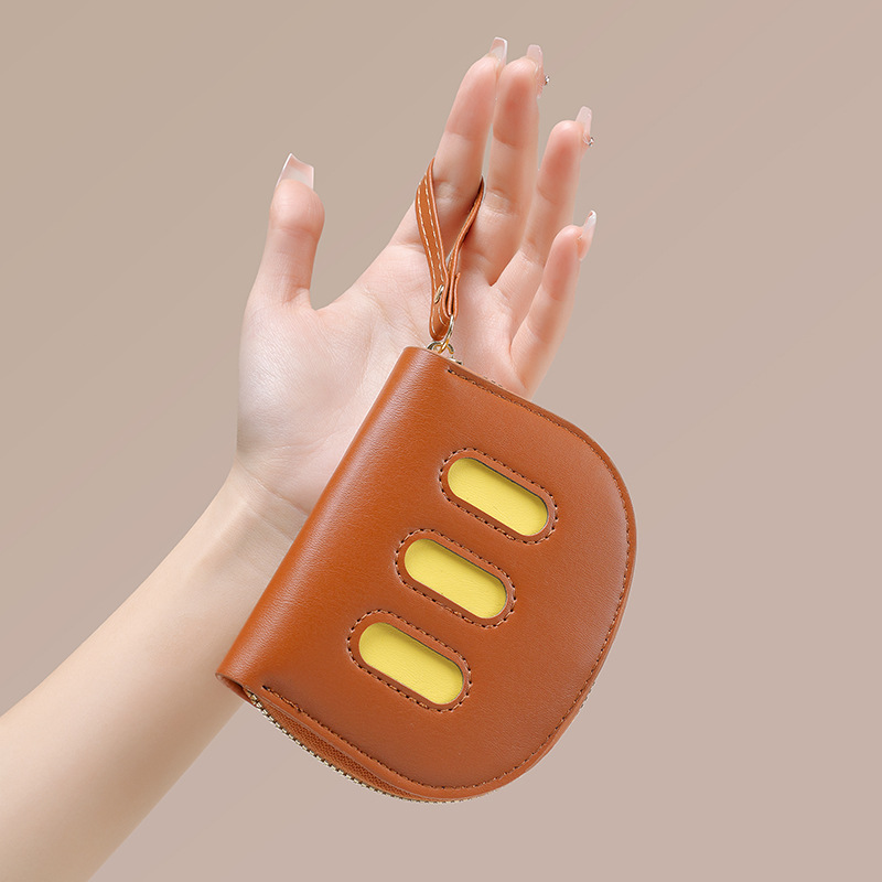 Nueva bolsa de tarjetas de órgano, bolsa de tarjetas de gran capacidad, bolsa de cambio de estudiantes con cremallera encantadora.