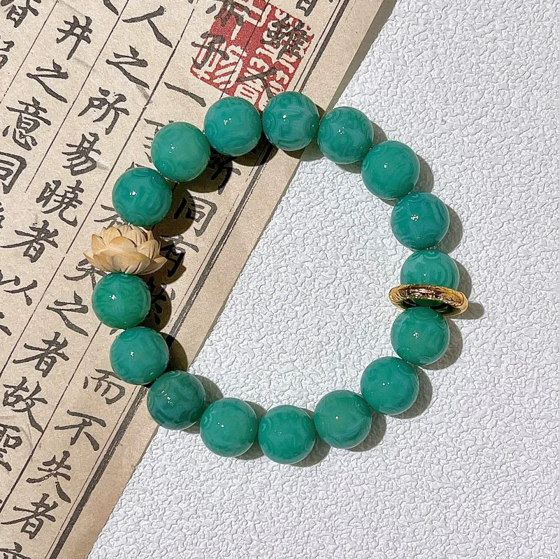 Браслет (Bodhi) гребный розарий из ореха, бусины 12 мм с шестью словами мантры, оптовые варианты