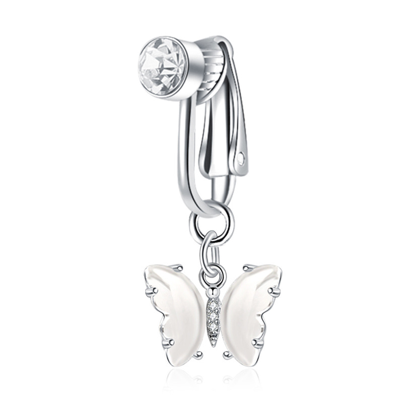 Modisches neues Piercing mit Schmetterlingskristall, Bauchnabelpiercing, grenzüberschreitender E-Commerce-Groß- und Einzelhandel, stylisches Accessoire für Selfies, einfach zu tragen_voghion.com