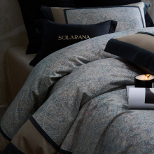 轻奢高档美式贡缎100S全棉四件套提花被套裸睡高级感卧室床单床品