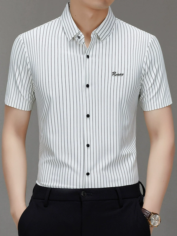 Summer silk elastic shirt, high-quality style