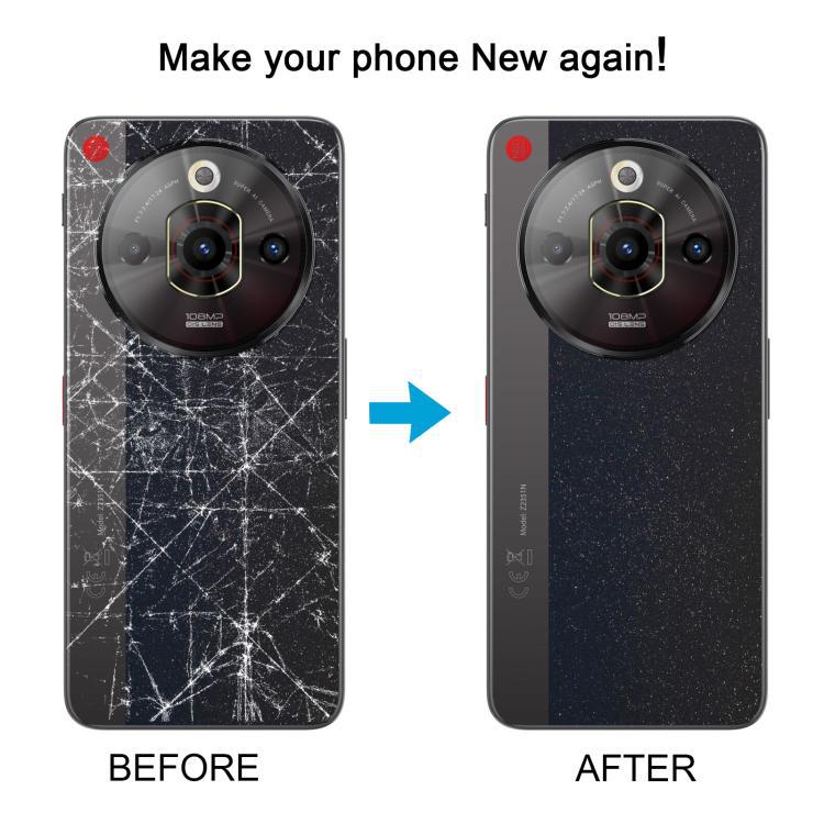 Para ZTE nubia Focus Pro Z2351N cubierta trasera de batería de vidrio con adhesivo / anillo de foto