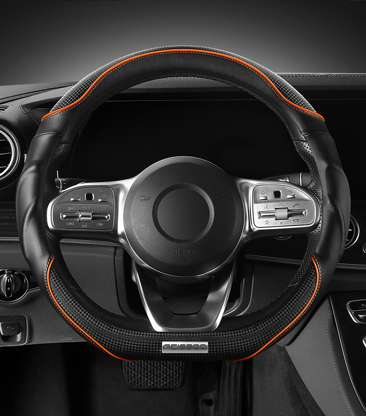 2025 new steering wheel cover high-end sports 3D cheetah car booster cover non-slip shock-absorbing breathable car handle cover