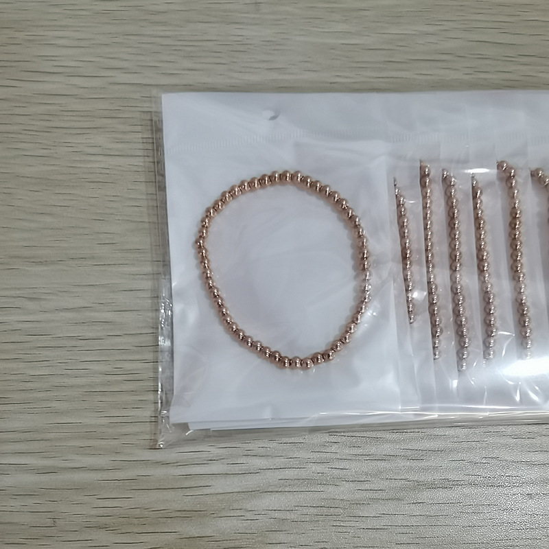 15g Weight Rose Gold Plated Plating Material Bracelets Classification 304 Stainless Steel Chain Material 1 Piece Quantity Holiday, Daily Occasion 304 Stainless Steel Material Solid Color Pattern Women's Gender Beaded Design Casual, Simple Style Style Casual Simple Style Solid Color 304 Stainless Steel Rose Gold Plated Bracelets In Bulk 11
