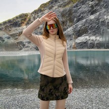 小个子修身棉服女拼接轻薄短款外穿棉袄保暖内胆洋气丝棉秋冬外套