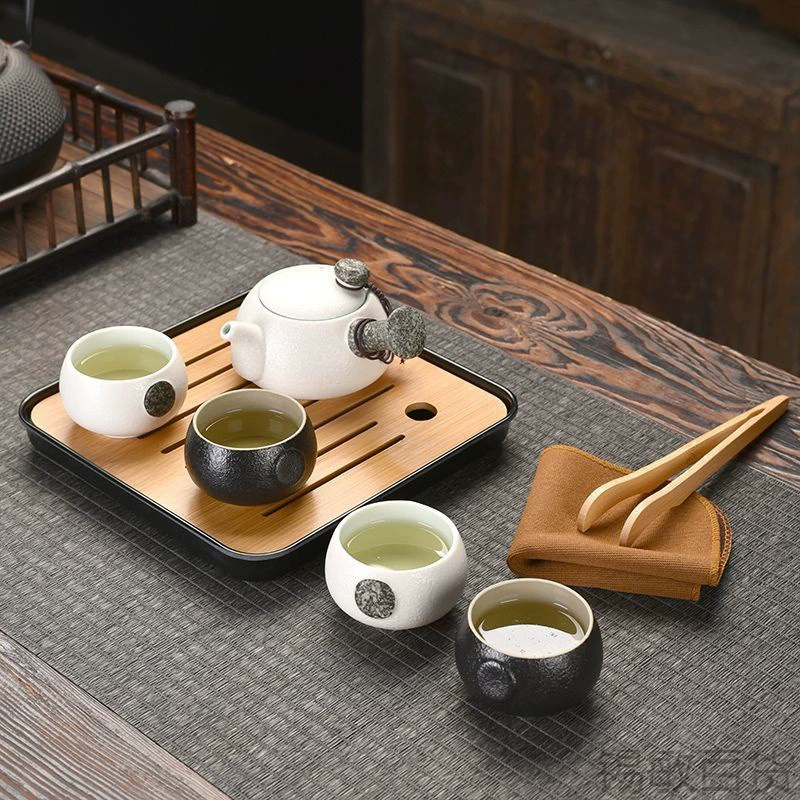 Tea set, travel bag for home use, teapot, tea cup for hotel