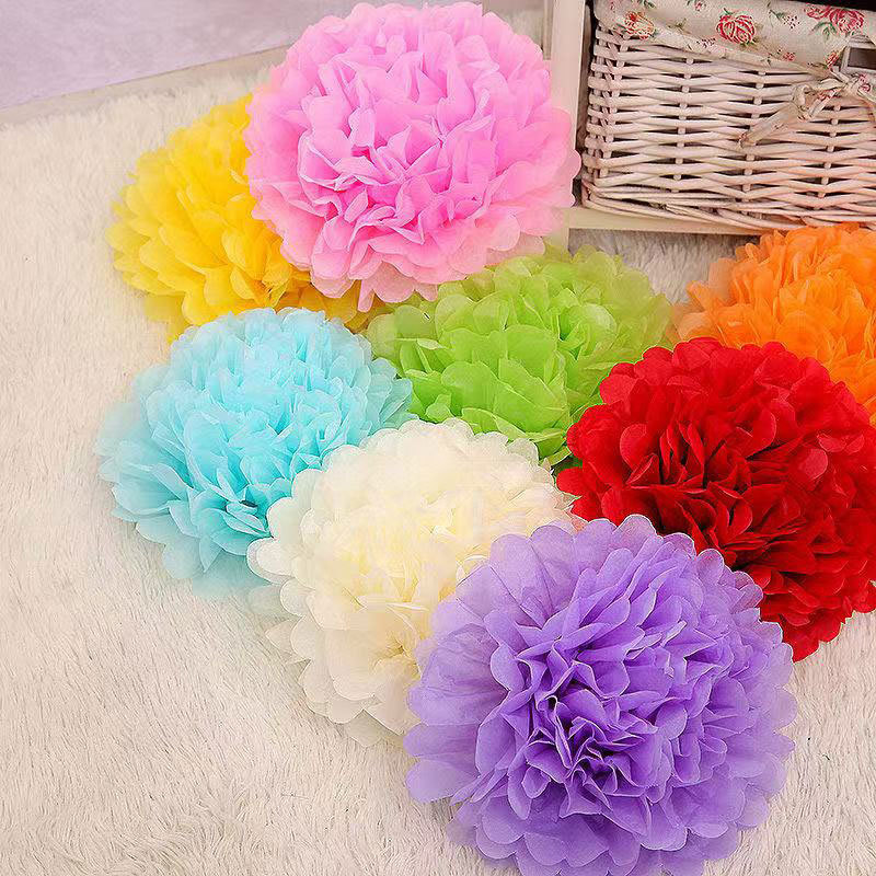 Paper Flower Balls, Peony Paper Flowers, Party Decorations, Shopping Mall Window Displays, Paper Floral Art, Handmade Gifts, Modern and Simple