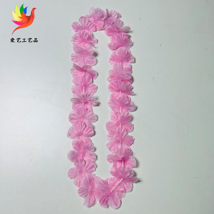 Color macaron poliéster corolla de cuello 30 pares de pétalos de diámetro 6.5cm longitud 108cm corolla de flores coloridas