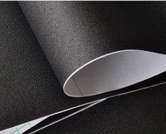 8N Self-adhesive Black Non-transparent Frosted Glass Film Window Decal for Darkening, Thickened Factory Warehouse Sunshade Insulation Anti-explosion