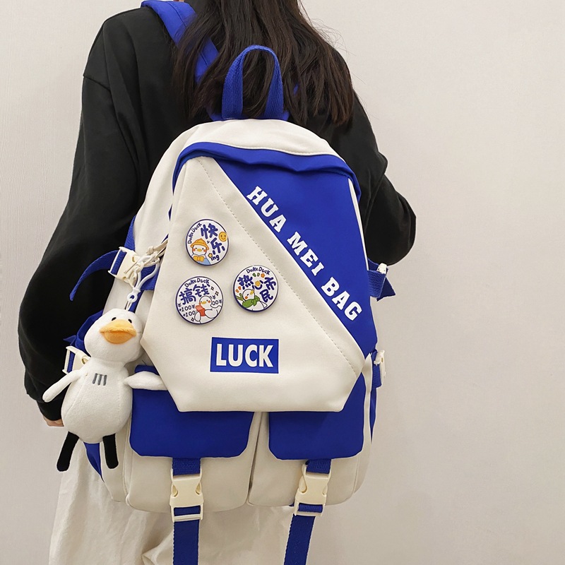 Schoolbag for female Instagram middle and high school students with large capacity and high appearance, handsome and trendy, backpack with dirt resistance Schoolbag for female Instagram middle and high school students with large capacity and high appearance, handsome and trendy, backpack with dirt resistance