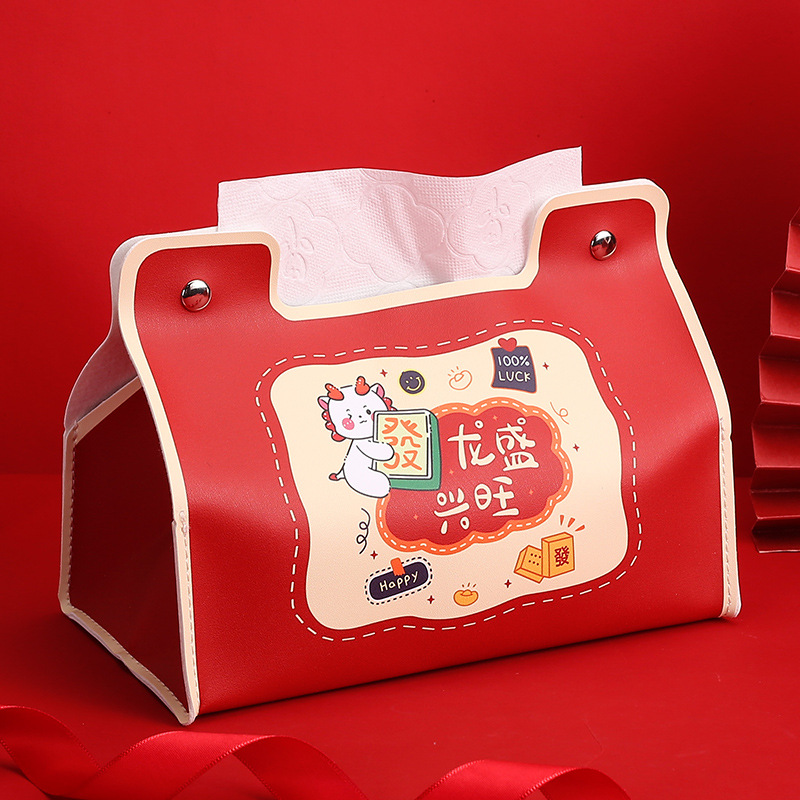 Caja de papel de extracción, festividad, gran fortuna, sala de estar, caja de toallas sin lavado, caja de servillas de gran capacidad.