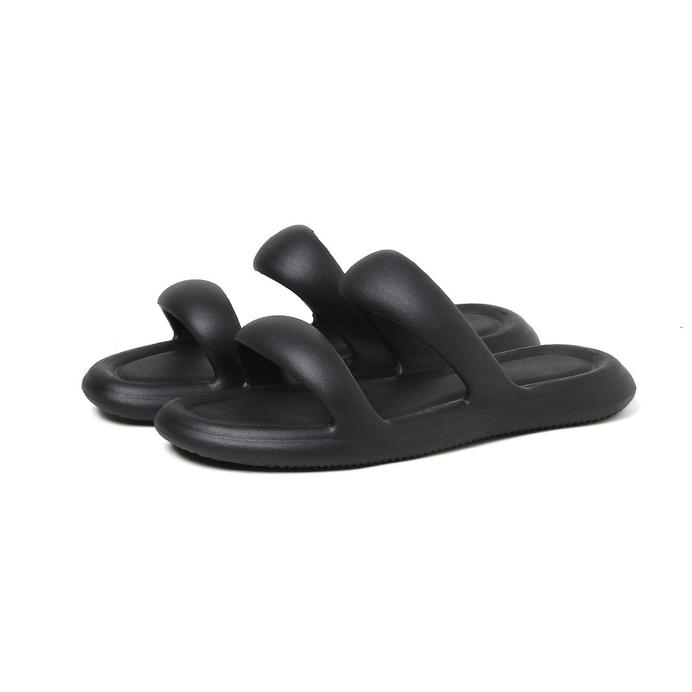 Zapatillas de deslizamiento para mujer Red ins pan de moda al aire libre desgaste doble correa plana inferior suave estilo europeo y americano sandalias de moda EVA