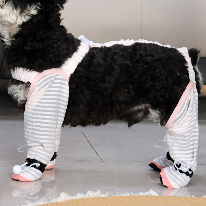 春夏犬用防塵パンツ、ウォーキングパンツ、防汚・防虫、軽量四本足パンツ、レッグカバー、脚保護、小型犬春夏服|undefined