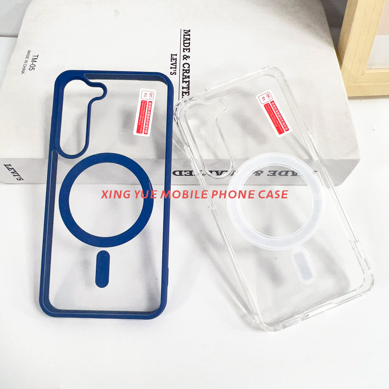 Funda magnética transparente para teléfono Samsung S25 Ultra, compatible con carga inalámbrica, protector de color, funda protectora A15, venta al por mayor transfronteriza