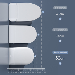 German Mini Smart Toilet Small Apartment Water Pressure Restriction Integrated Ultra Short Size 52CM Toilet