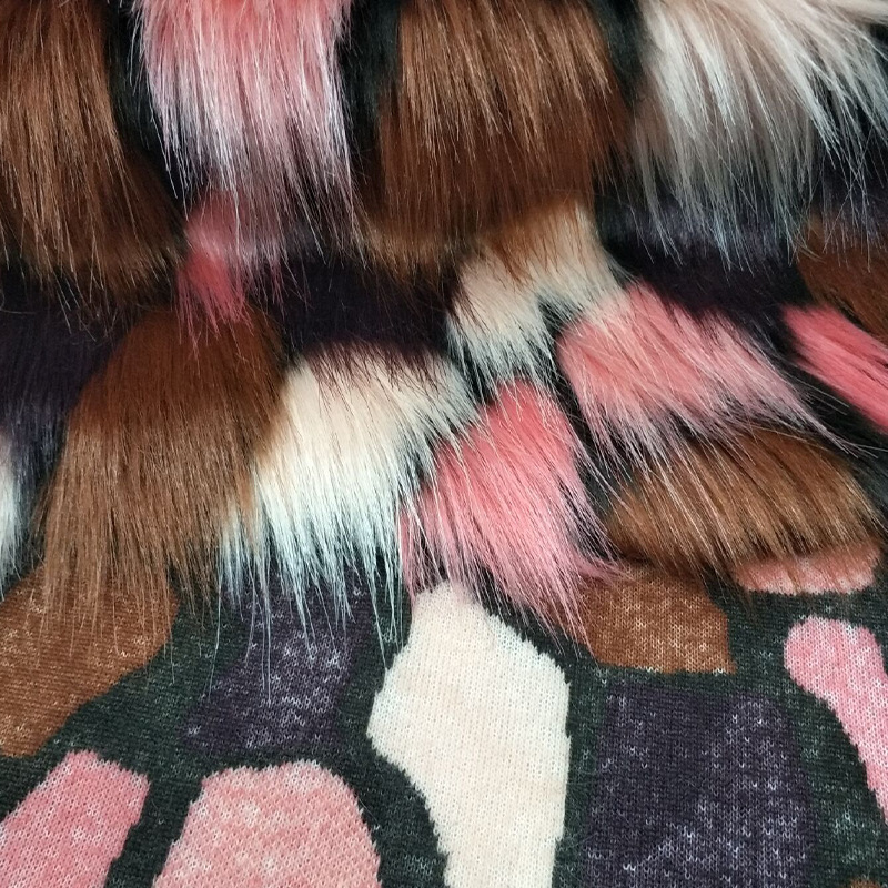 人造毛皮 大毛皮提花 五色提花毛绒 海派长毛绒 玩具家纺服装面料