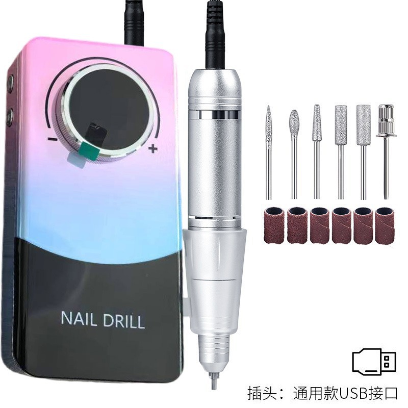 Nuevo tipo de amolador de uñas doméstico de almacenamiento eléctrico amolador de uñas especial 45000RPM amolador de uñas de velocidad ajustable