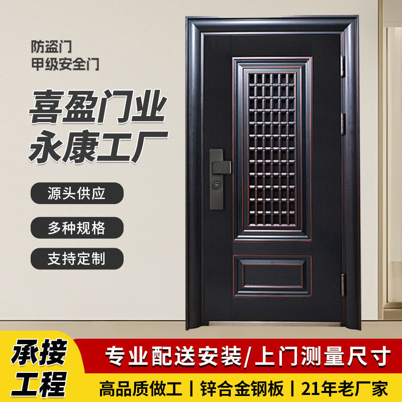 Zinc Alloy Door Class A Security Anti-theft Door New Door-in-door Entry Door Home Entry Door 9029