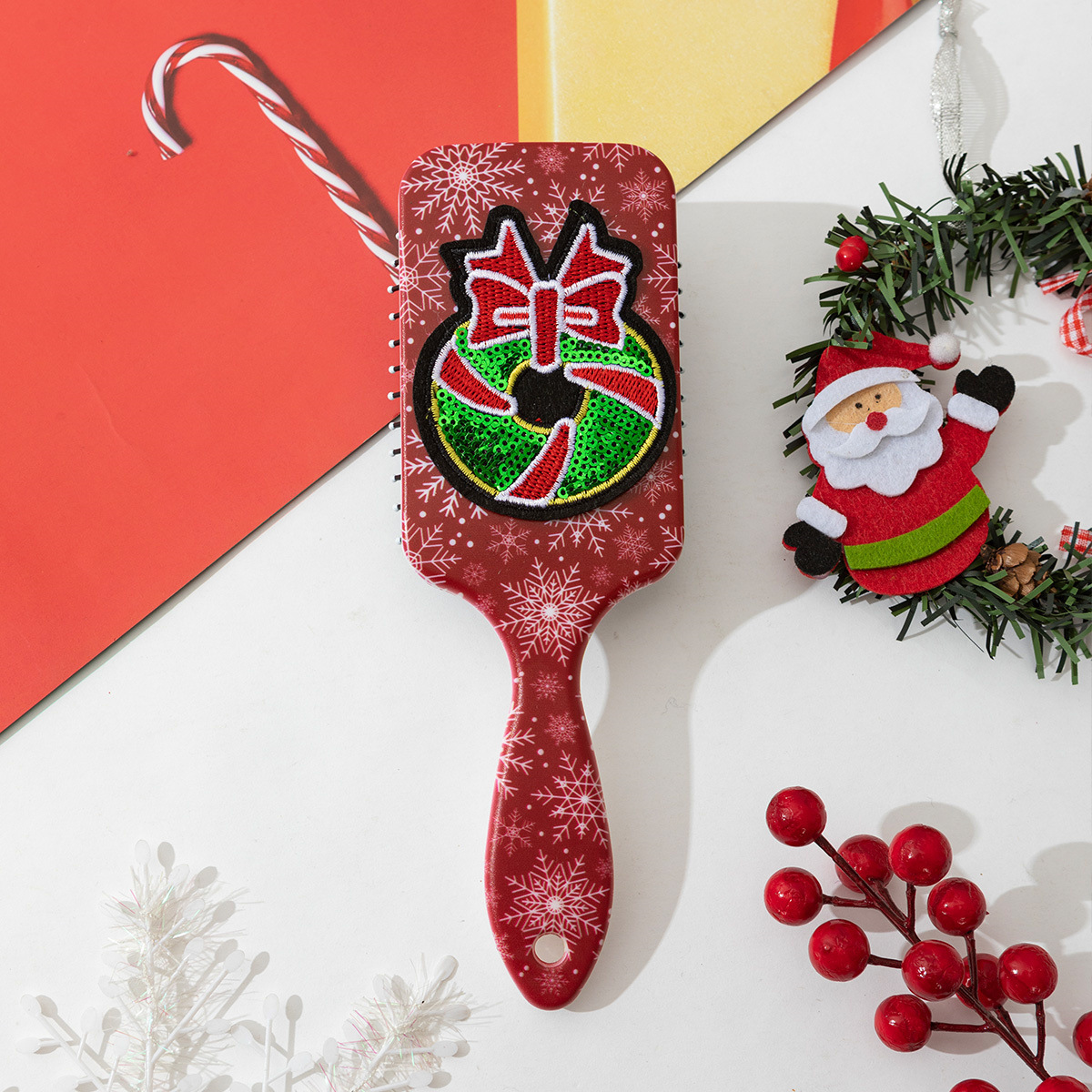 106g Weight Hair Comb Makeup Tools Types 1 Piece Quantity ABS Material Christmas Festival Christmas Tree Pattern Simple Style, Classic Style Style Christmas Simple Style Classic Style Christmas Tree ABS 7