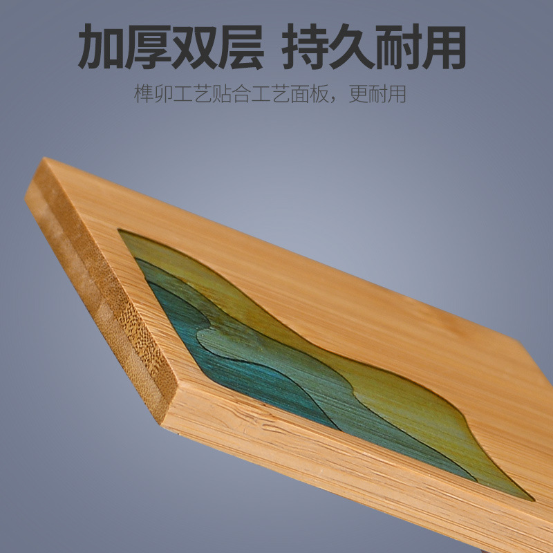 De estilo japonés de madera maciza estera de la taza de té estera de aislamiento de bambú simple portavasos Junta creativa ceremonia del té partes del hogar juego de té Accesorios