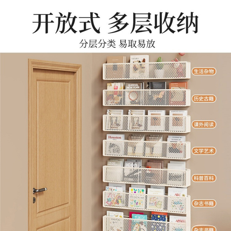 夹缝置物架家用门后多层窄书架厨房墙上收纳展示壁柜子卫生间储物|undefined