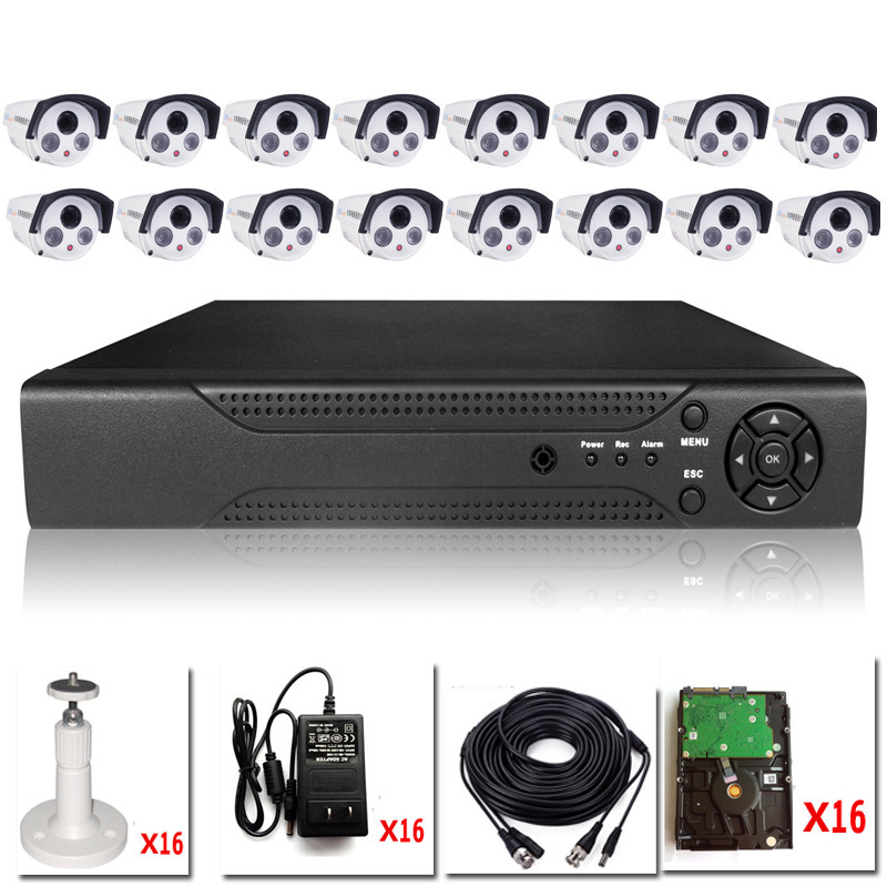 Con pantalla con disco duro 1000G 16 equipos de monitoreo de canal conjunto de sonda de monitoreo paquete de monitoreo remoto de teléfono móvil