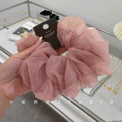 大腸ヘアリング 2025 新しいシフォン生地韓国ヘアアクセサリーパーソナライズされたアクセサリー前髪クリップ頭飾りファッションヘアリング