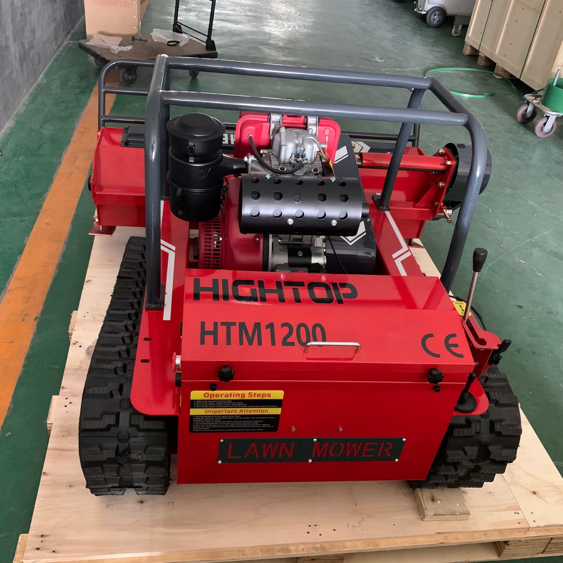 小型遥控割草机厂家 HT800型履带式远程操草坪机 剪草机价格出口