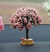 flower tree high-level girl — Car ornaments - pink-green-tree-with-traceless-paste