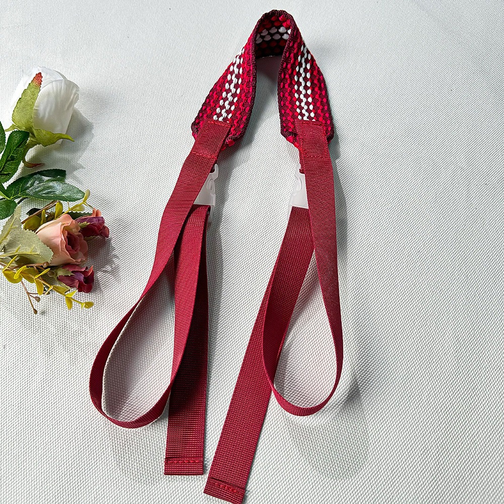 레드 자카드 와이드 숄더 스트랩