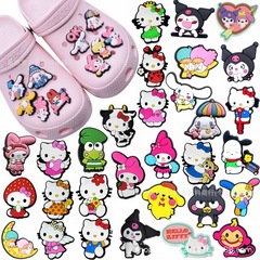 美樂蒂玉桂狗鞋扣diy洞洞鞋鞋花配件可拆卸裝飾卡扣懶人鞋帶扣配