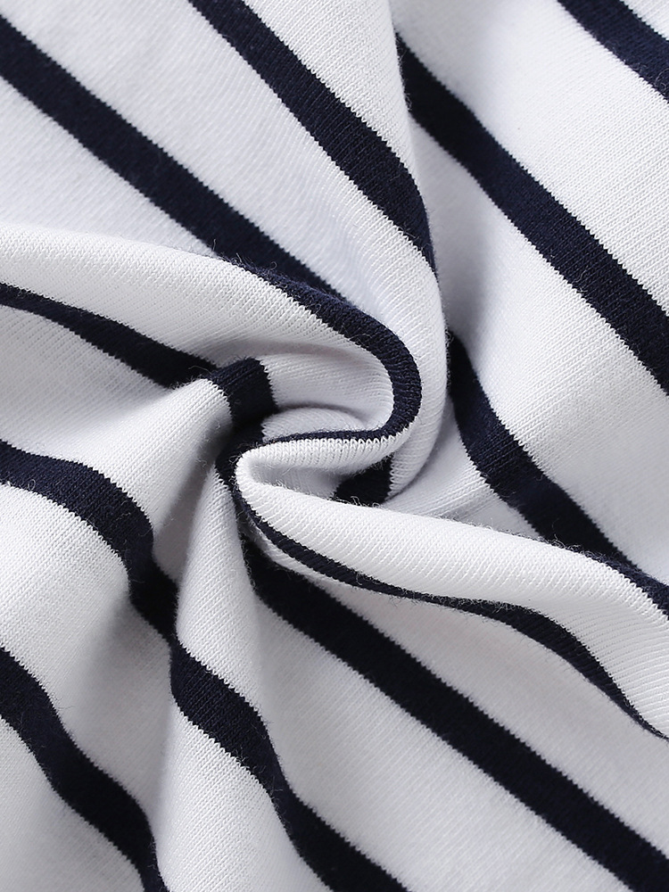 Malwee transfronterizo nueva camiseta de ropa infantil para niños verano, Europa y Estados Unidos, rayas de cuello redondo, mangas cortas para niños de 3 - 8 años