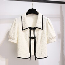 新品连衣裙两件套装女夏季新款新品感新新品盘扣衬衫半身裙