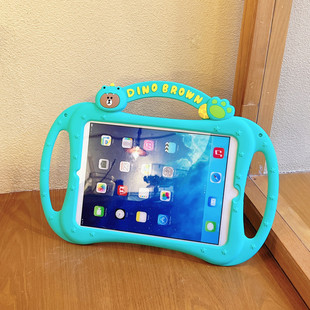 Applicable ipadpro11-inch protective case cartoon factory direct brown bear mini6 tablet silicone case