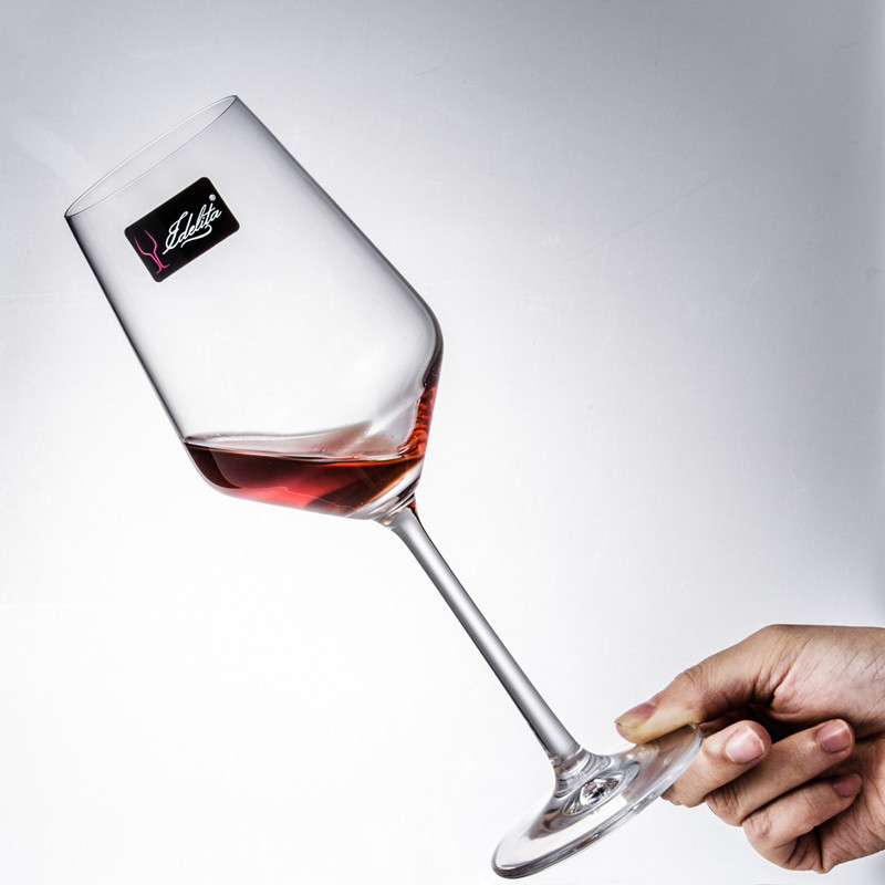 Tazas de cristal de alto pie, tazas de vino tinto, tazas de vino domésticas, tazas de brandy, tazas de champán