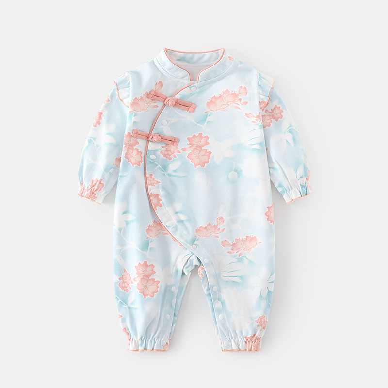 Children's Hanfu for new born, cotton bodysuit for men and women girl's for early age, suitable for spring and autumn