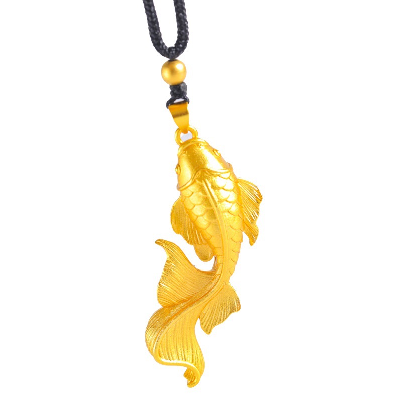 Live broadcast popular Vietnam sand gold Big Fish Begonia pendant goldfish koi pendant female copper gold plated big fish diy accessories