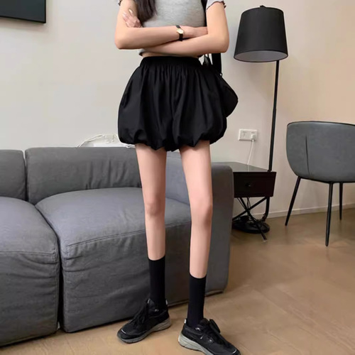 White Blossom Popover Skirt for Women 2024 Spring Summer High-Waist A-Line Tiered Short Skirt Pants for Petite Figures and Slimming Effect