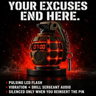 跨境新品 Grenade Alarm Clock迷你创意闹钟摆件树脂工艺品摆件