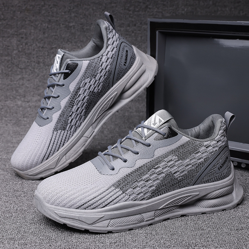 Men's Shoes 2025 Spring New Style Fly Woven Mesh Breathable Thin Men's Casual Sports Shoes Youth Running Shoes