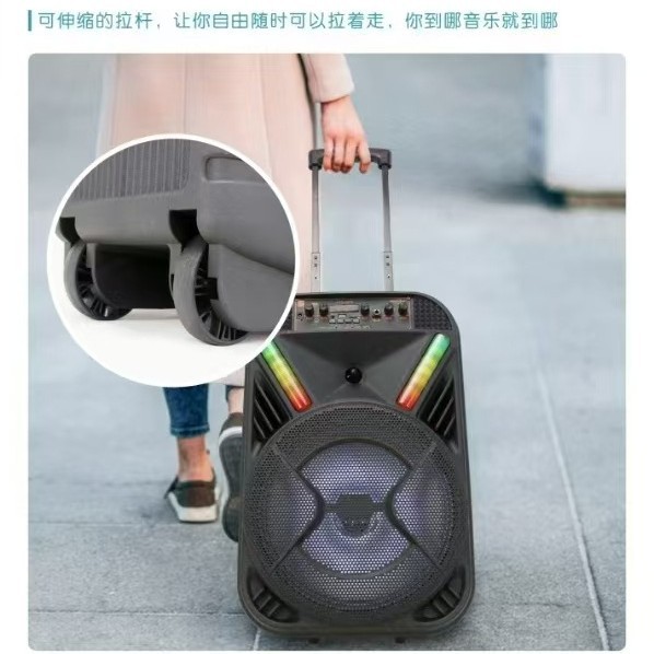 Fabricante directo altavoz Bluetooth portátil GTS-2070 de 12 pulgadas, ideal para uso al aire libre