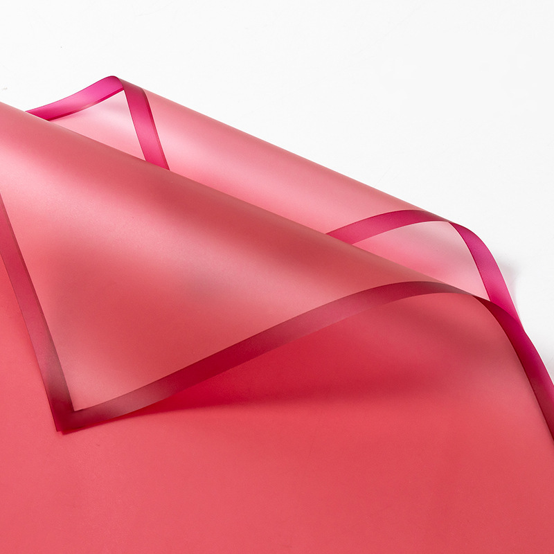 Papel de Envolver Rosa Estilo Coreano Plástico BOPP Impermeable para Ramo de Flores