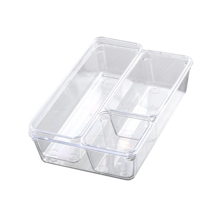 25-Piece Set of Transparent Ps Drawer Divider Storage Boxes, Freely Combinable, for Cosmetics and Miscellaneous Items, Storage Solution